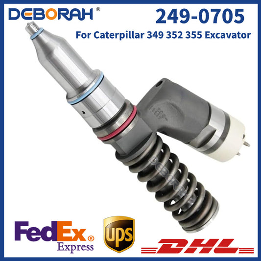 249-0705 10R-7236 C13 Engine Fuel Injector for Caterpillar 349 352 355 Excavator