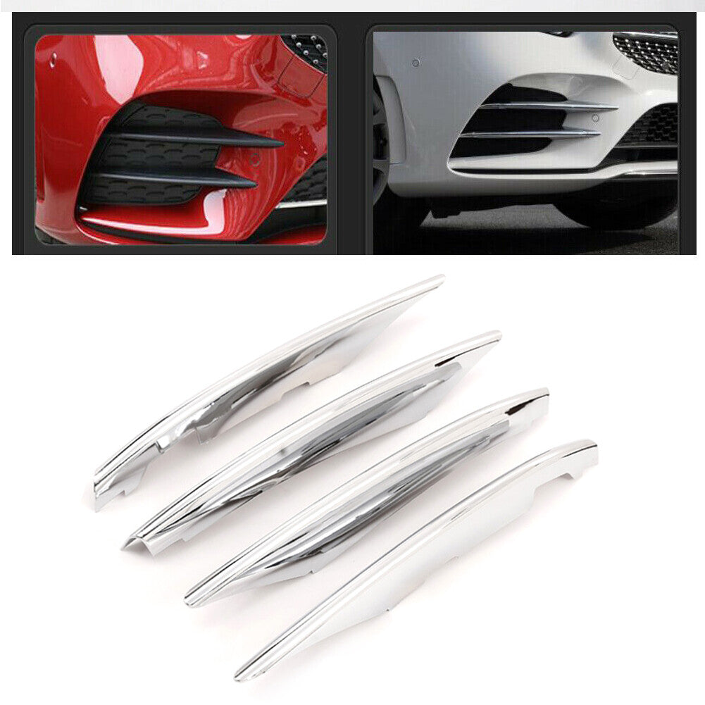 4x Front Fog Light Lamp Cover Trim Molding for Mercedes-Benz A-Class 2019-2020