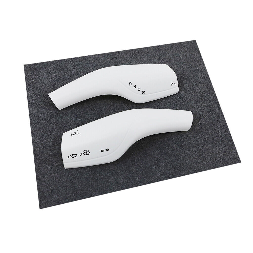 White steering wheel gear shift paddle cover for Model 3 & Y- n