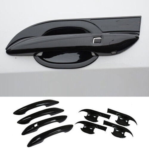for Hyundai for Elantra 2021-2023 Bright Black ABS Door Handle Cover+Bowl Combo Trim