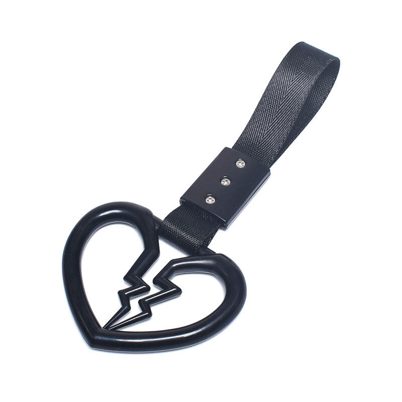 Devil Broken Heart Ring Train Bus Handle Strap Charm Tool Car Tsurikawa Blk