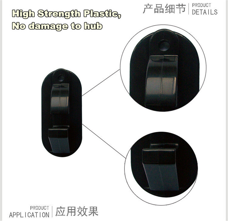 10pcs Black ABS Car Wheel Rim Hub Holder Hook Clip Wall Hanger Display Universal
