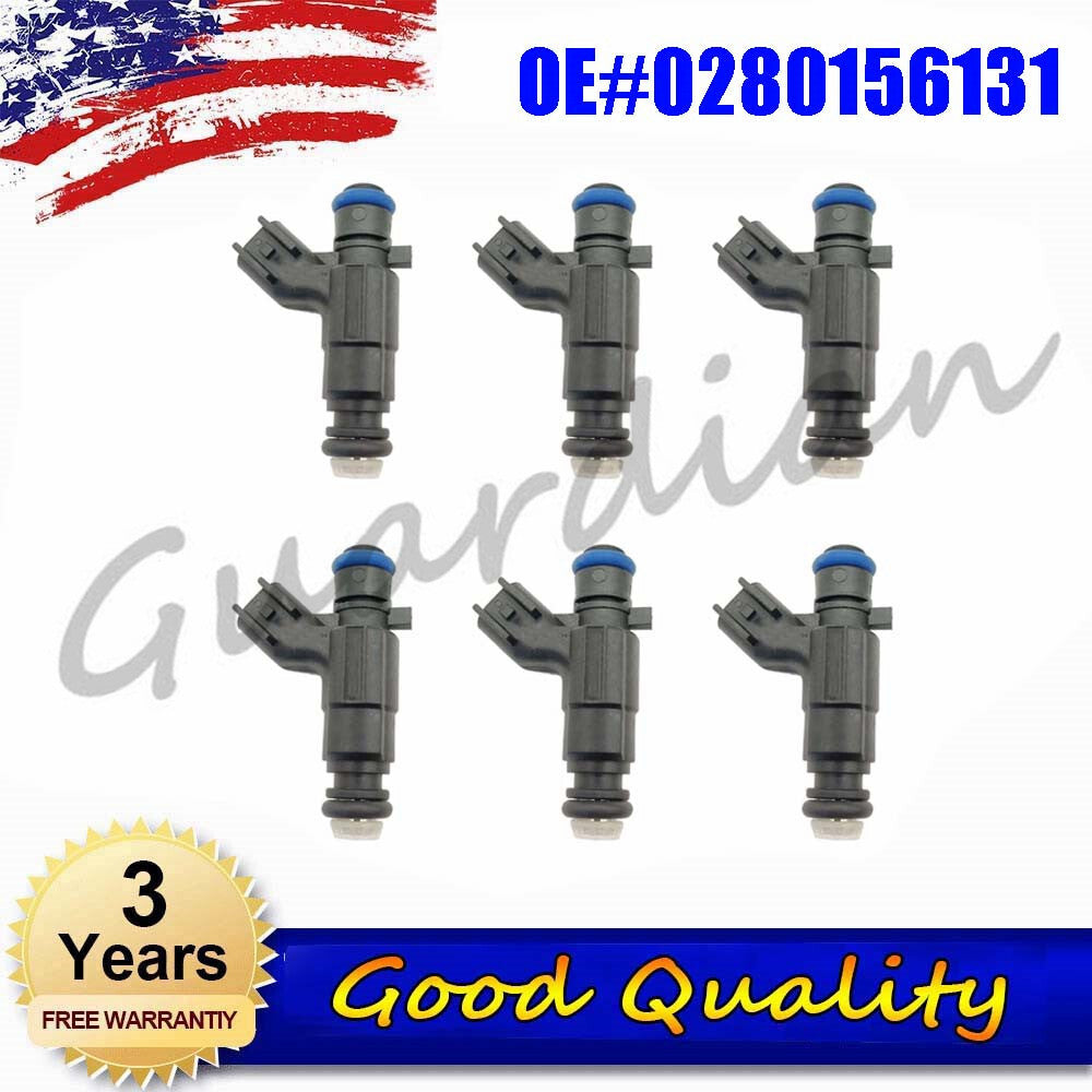6-piece fuel injector 0280156131 for Buick LaCrosse Rendezvous, for Cadillac CTS, SRX, STS