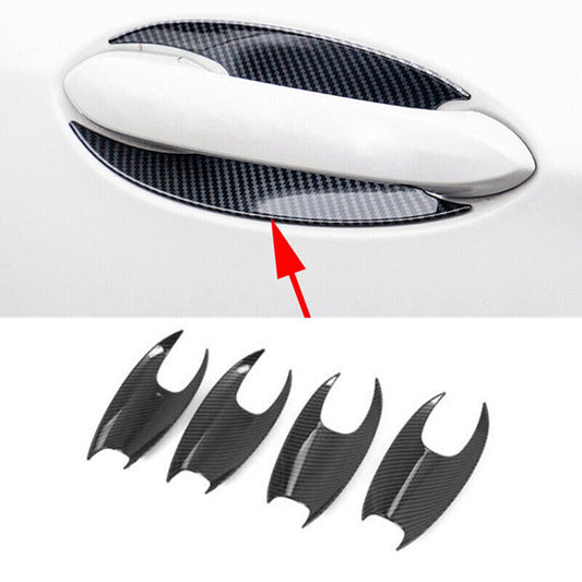 Carbon Fiber 4PCS Exterior Door Handle Bowl Cover Trim for BMW X3 G01 2018-2022