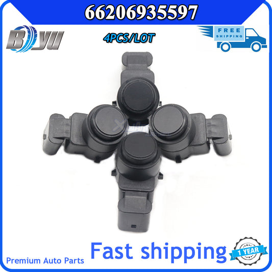 4-pack black for Mini Cooper PDC parking sensors for BMW 128i, 325i, 328i, 330xi, 335i X1. Q