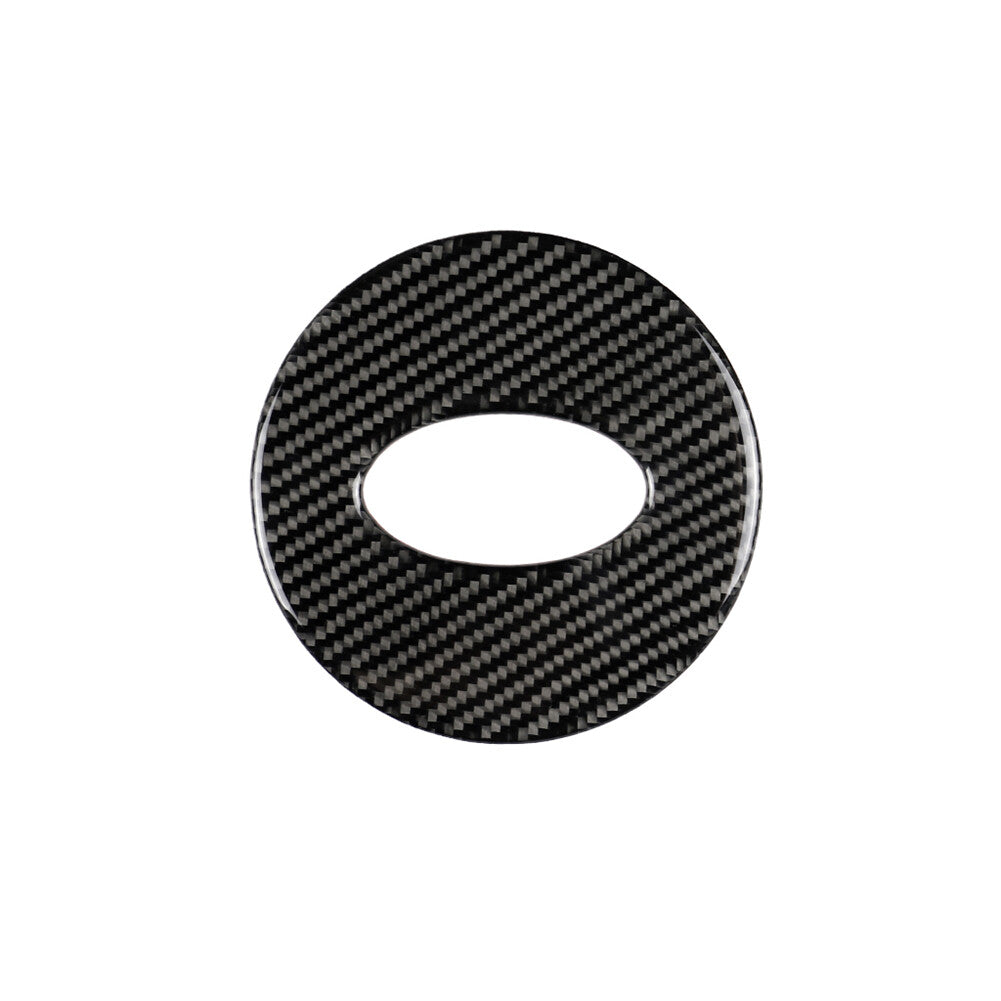 2pcs Carbon Fiber Interior Front Door Pull Cover Trim For Fiesta 2011-2015 v