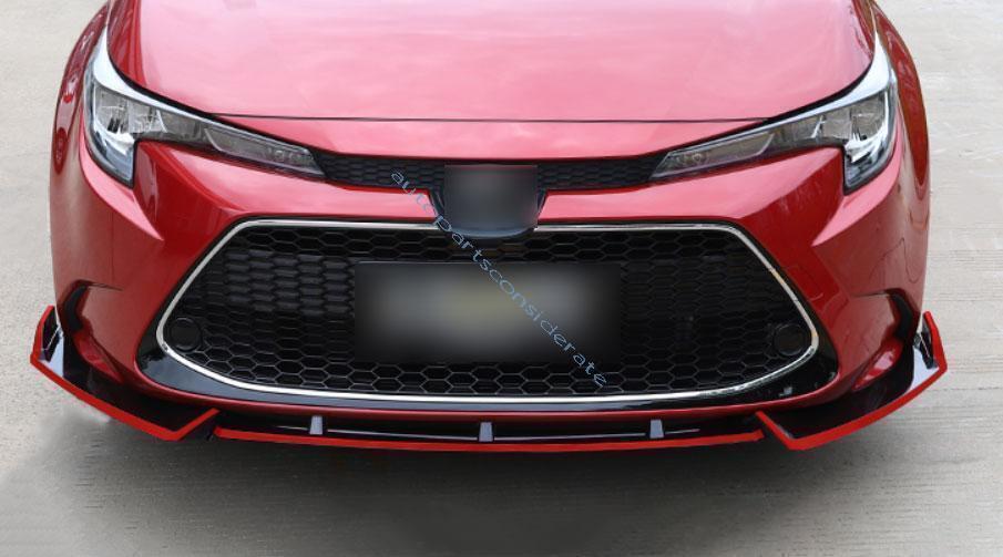 1X Black+Red Front Bumper Lip Spoiler Bodykit Refit Kit for Toyota for Corolla 20-24