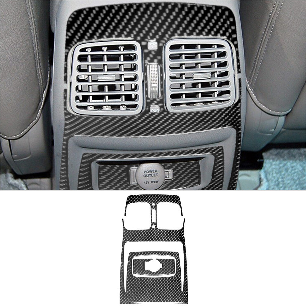 Carbon Fiber Center Console Cup Holder Cover for Jaguar F-Pace XE XF 2016-2020 v