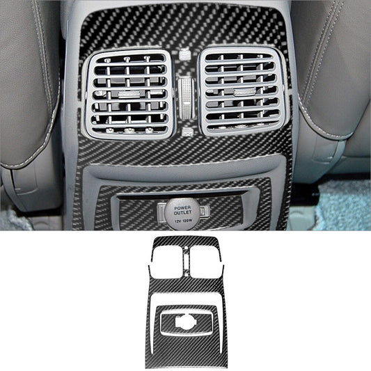 Carbon Fiber Center Console Cup Holder Cover for Jaguar F-Pace XE XF 2016-2020 v