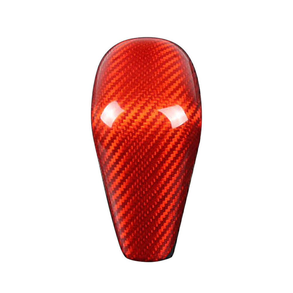 Carbon Fiber Red Gear Shift Knob Cover Trim Fit for Audi A6 2016-2018/A7 2015-2018
