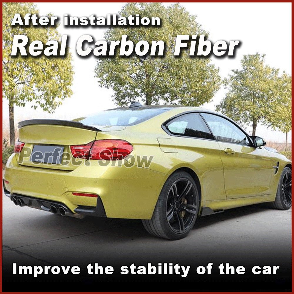 Fit for BMW F80 M3 F82 M4 2014-17 REAL Carbon Side Skirts Splitters Spoiler Lip