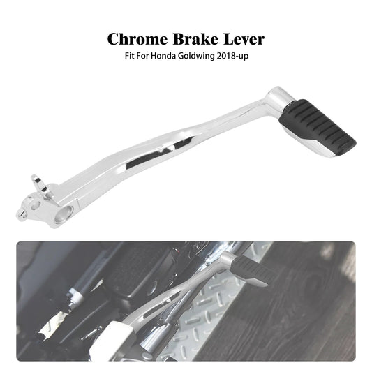 Chrome Driver Foot Brake Lever Pedal Fits for Honda Goldwing GL 1800 2018-2023 Q