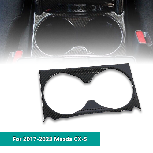 NEW Carbon Fiber Style Cup Holder Frame Cover Trim Fit for 2017-2023 for Mazda CX-5