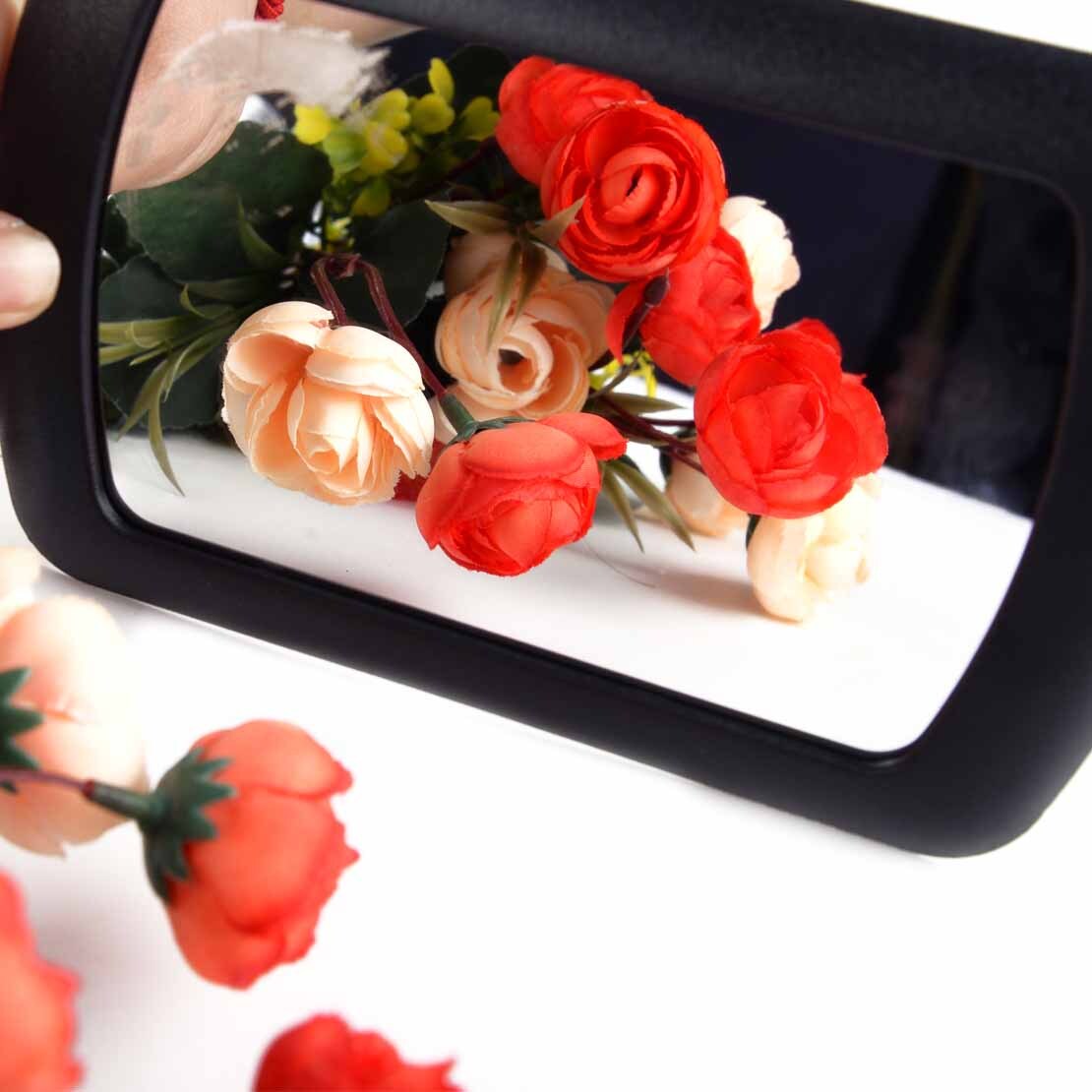Black Car Clip On Sun Visor Vanity Mirror Sun-shading Cosmetic Mirror Portable v
