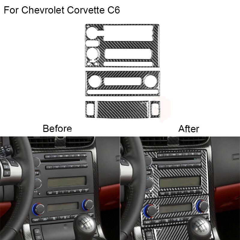 Carbon Fiber Navigation Surround Cover Trim For Silverado/tahoe/ for sierra 2007-2014 v