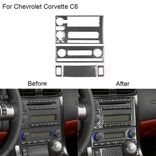 Carbon Fiber Navigation Surround Cover Trim For Silverado/tahoe/ for sierra 2007-2014 v