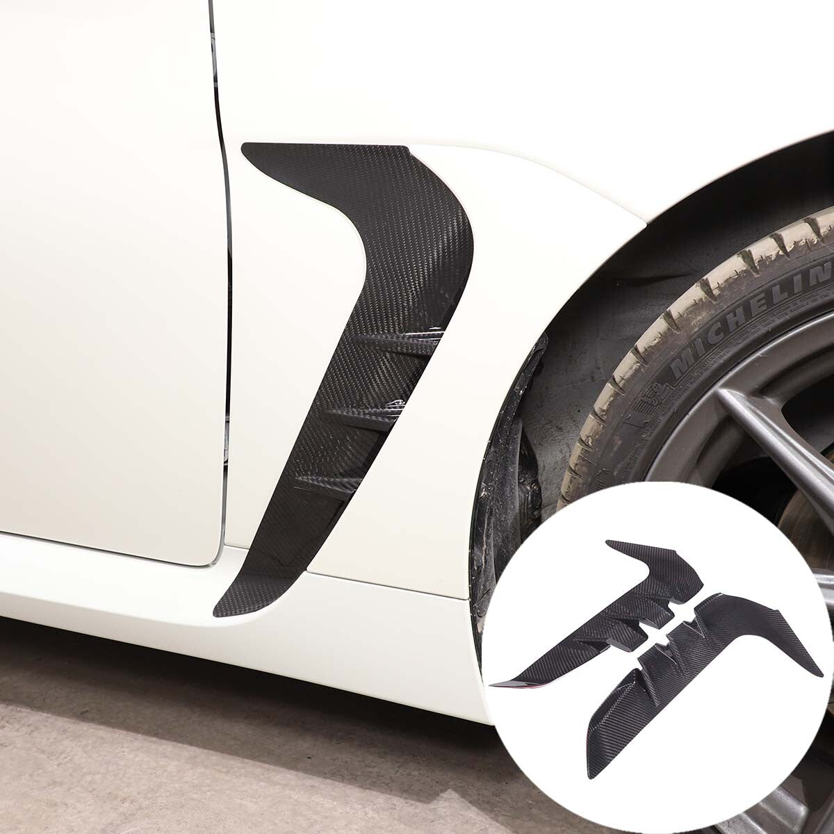 Carbon fiber side fender vent trim for 2022-2024 for Subaru BRZ/ GR86 n