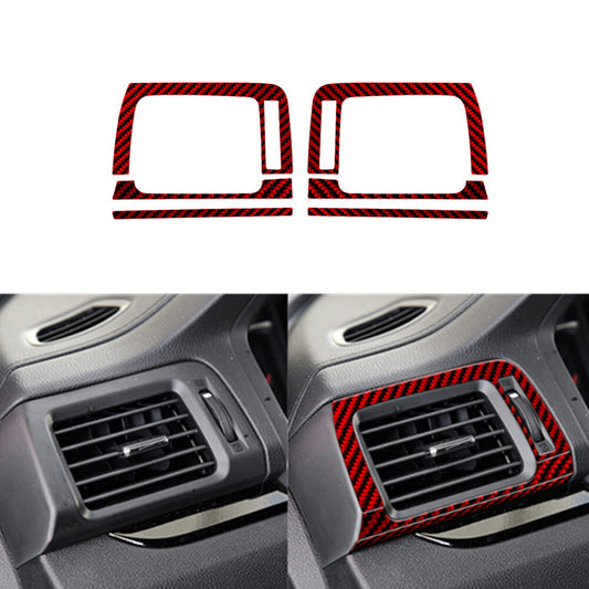 4X Red Carbon Fiber Out Door Handle Frame Cover Trim For Rogue 2014-2016 v