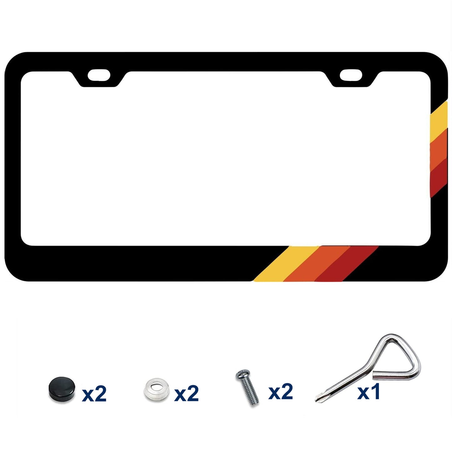 for Toyota Accessories Yellow Car License Plate Frame Metal Front / Rear Cover