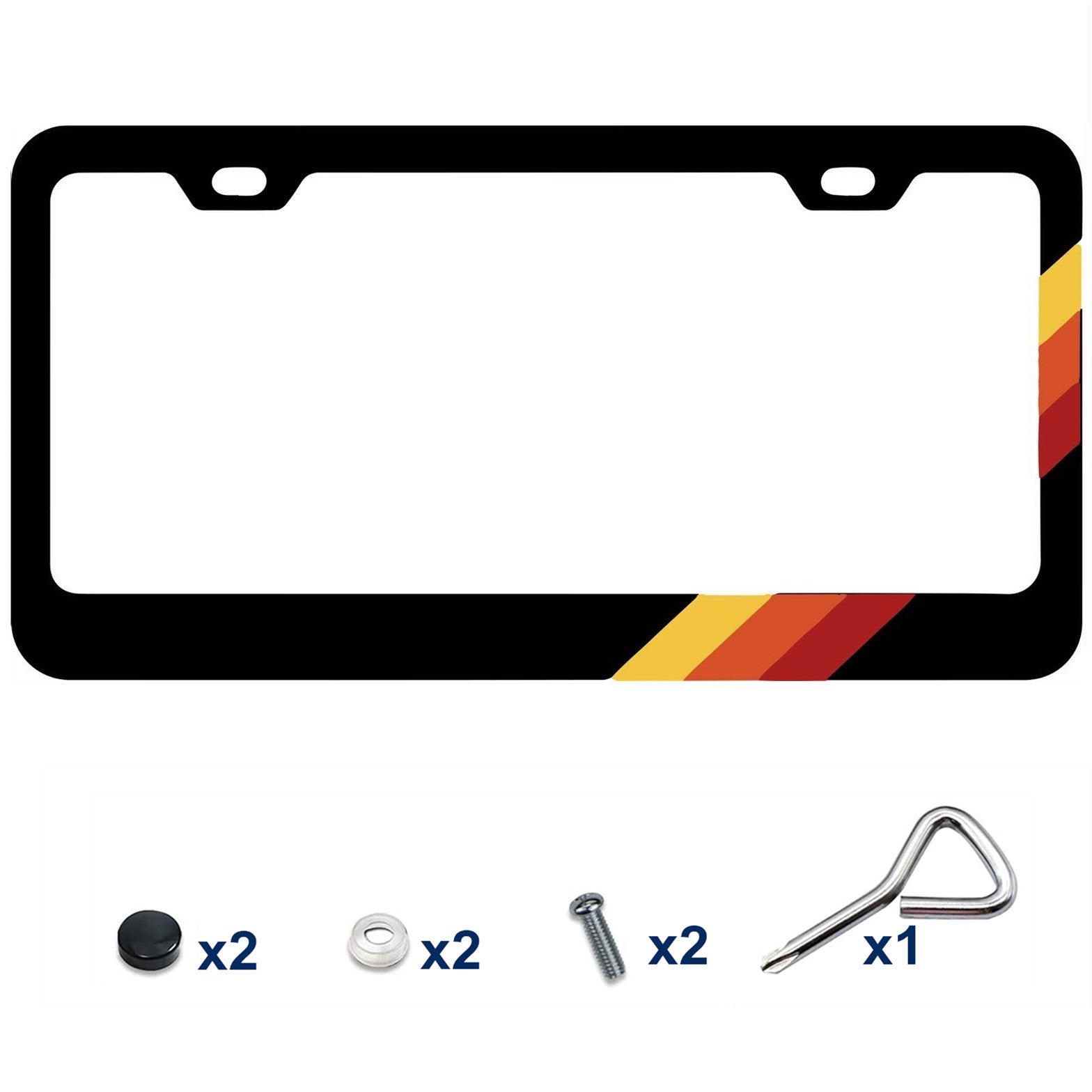 for Toyota Accessories Yellow Car License Plate Frame Metal Front / Rear Cover