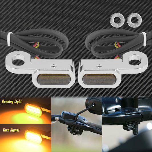 Motorcycle Turn Signal Indicators Blinker Lights Fit for Harley Touring Softail Q