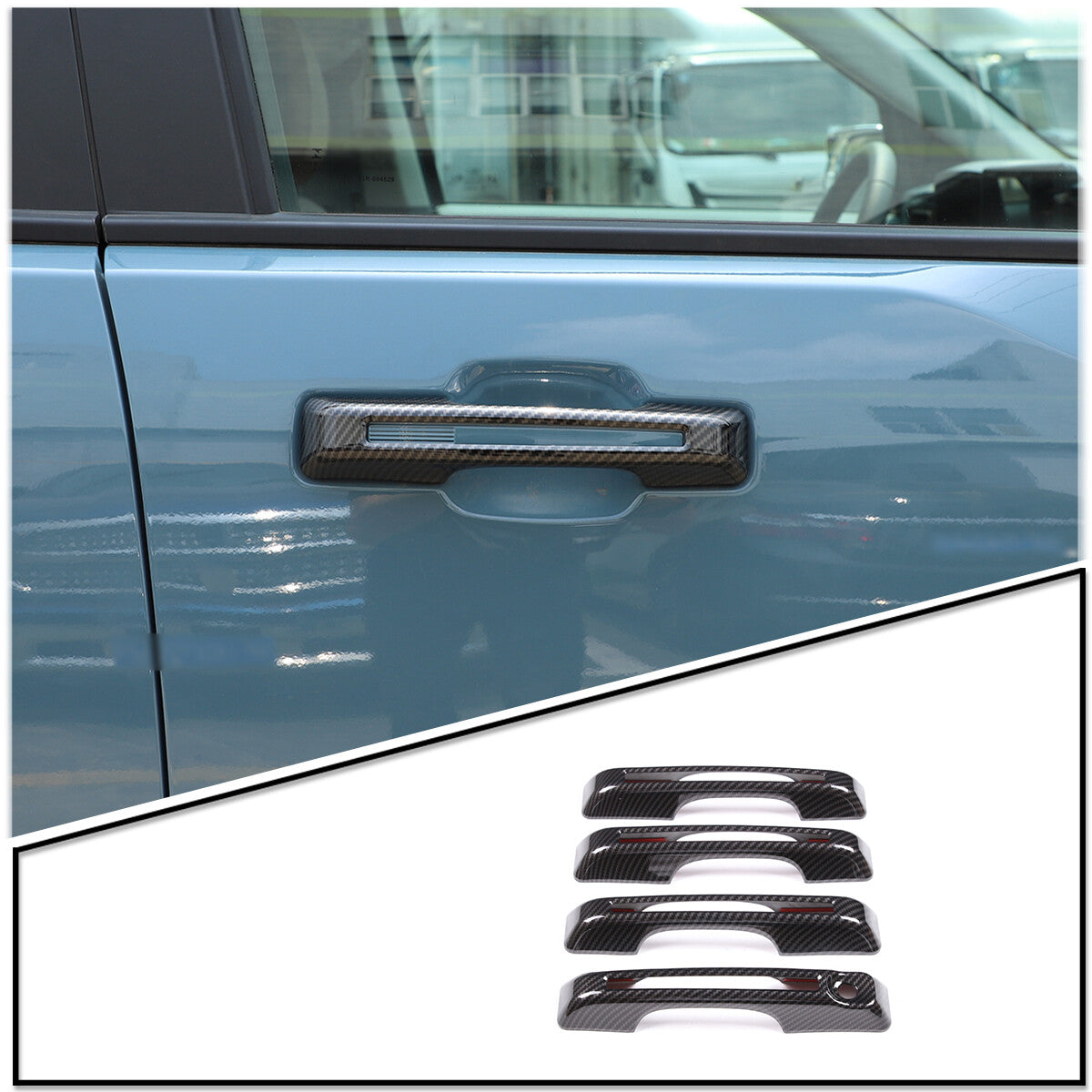 Carbon Fiber Center Control Gear Shift Plate Trim for Corvette C7 2014-19- v