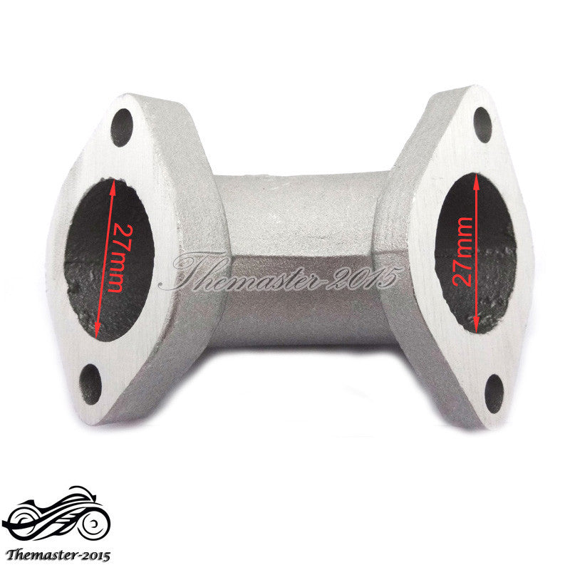 Intake Manifold Pipe 27mm angled 0° For 125cc 140cc 150cc 160cc Pit Dirt Bikes Q