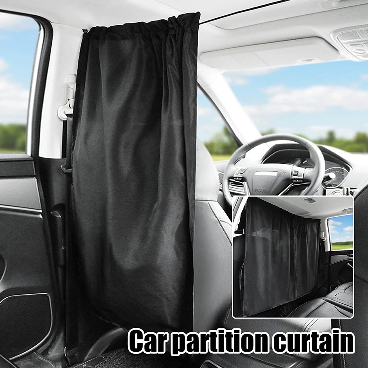 2-Pack for Dodge SUV Partition Privacy Curtains with Partition Window Sunshades n