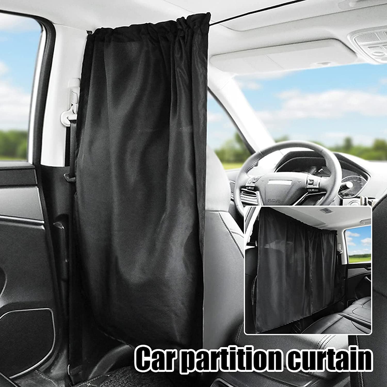 2-Pack for Dodge SUV Partition Privacy Curtains with Partition Window Sunshades n