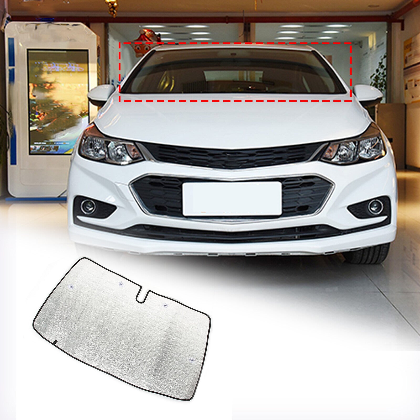 Front windshield sunshade with UV protection suitable for Cruze 2017-22- n