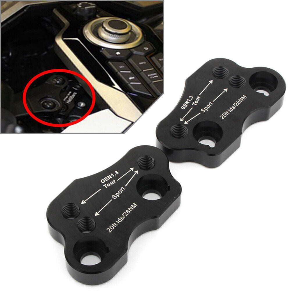 Adjustable Handlebar Risers Adapter Fit for Honda Goldwing 1800 GL1800 2018-2020 BLK