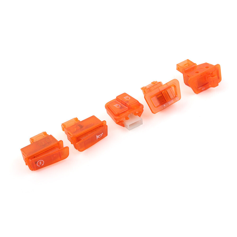 5Pcs Turn Signal Headlight Ignition Horn Switch Caps for GY6 50 125 150cc Orange Q