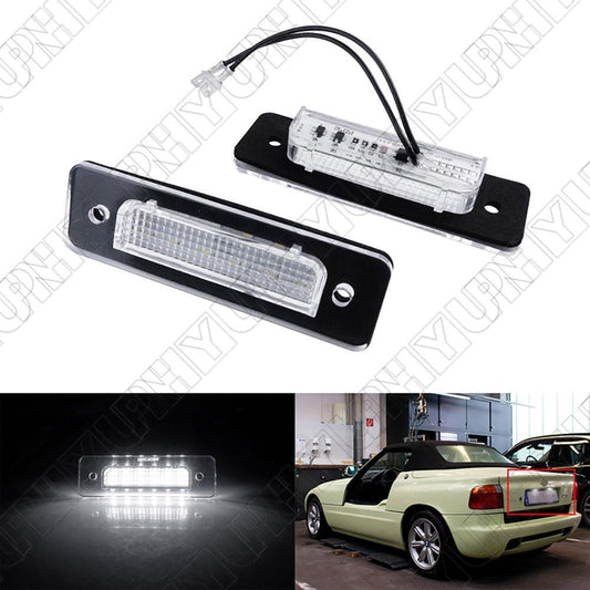 2 Pcs LED License Plate Light for BMW 3er E30 5er E12 E28 6er E24 7er E23 M1 E26 Q