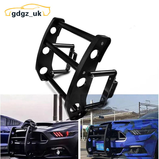 Black Front Bumper Beam Bracket Protector Safety Bar Kit for Ford for Mustang 15-17