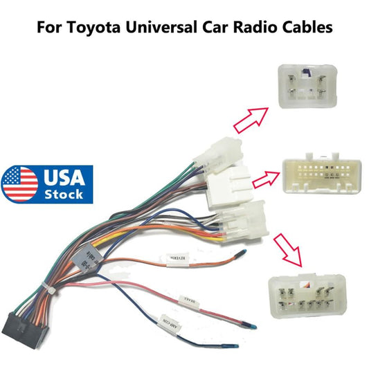 Car Stereo 20 PIN Wiring Harness Connector Adapter 1din 2din Android Power Cable Q