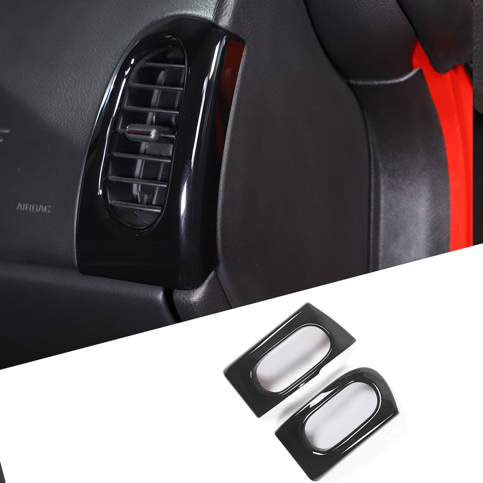 ABS black hood side air socket decorative cover suitable for Land Rover for Defender 04-19- v