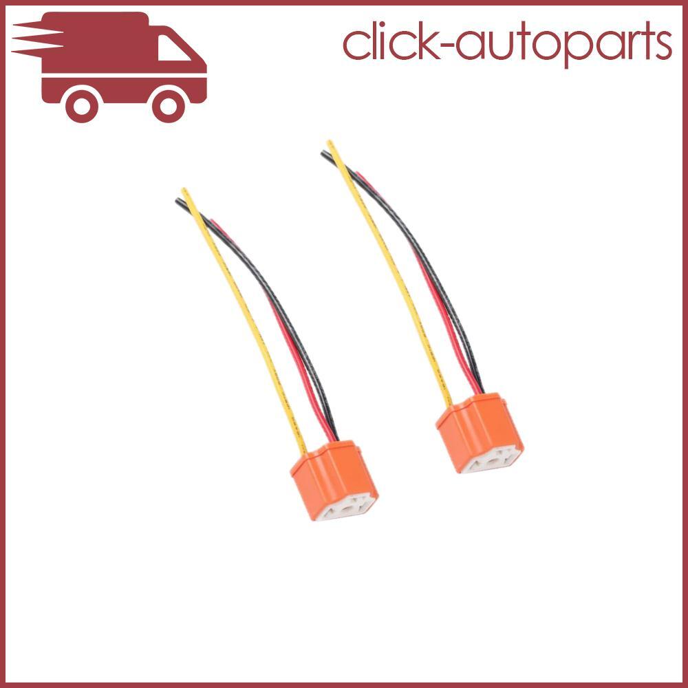 2x Headlight Ceramic Bulb Holder Auto Bulb Socket Lamp Holder Connector Plug Q