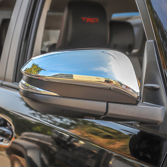 10Pcs Chrome Side Mirror + for Smart Door Handle Cover Trim for Toyota 4Runner 17-23