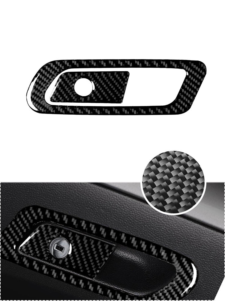 Red Carbon Fiber Inner Rear Door Handle Cover Trim for Hyundai Azera 2006-2011 v