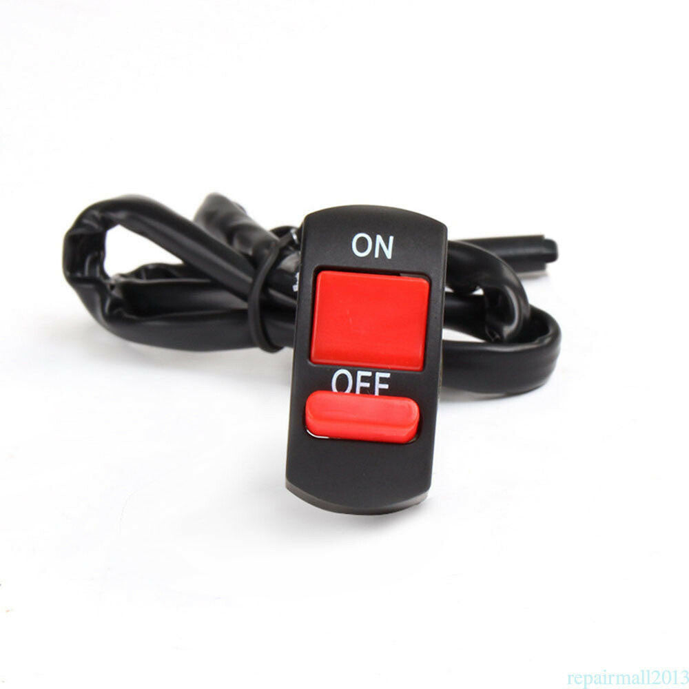 Electric Switch Motorcycle Handlebar Mount Flameout Switch ON-OFF Button Q