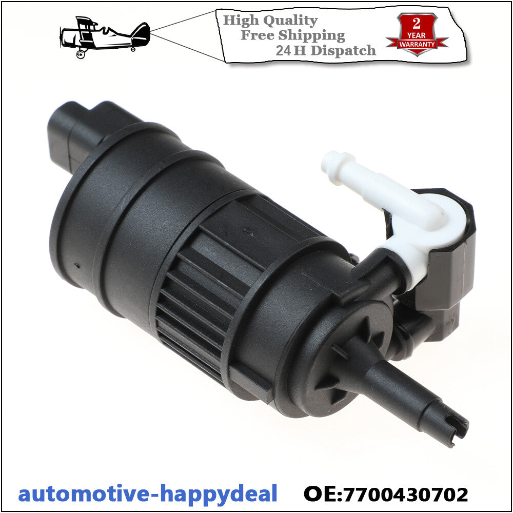for RENAULT CLIO MK2 1998-2016 WINDSCREEN WASHER PUMP FRONT  REAR TWIN OUTLET