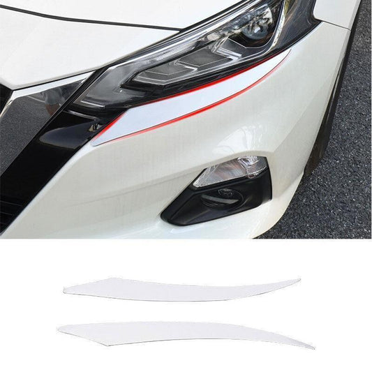 2X Exterior Headlight Lamp Strip Trim for Nissan Altima/Teana 19-22 Chrome Steel