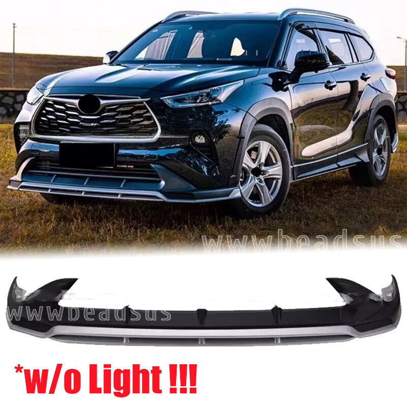 Front Bumper Lip Spoiler Grill Protect W/O Light For Highlander 2022-23 n