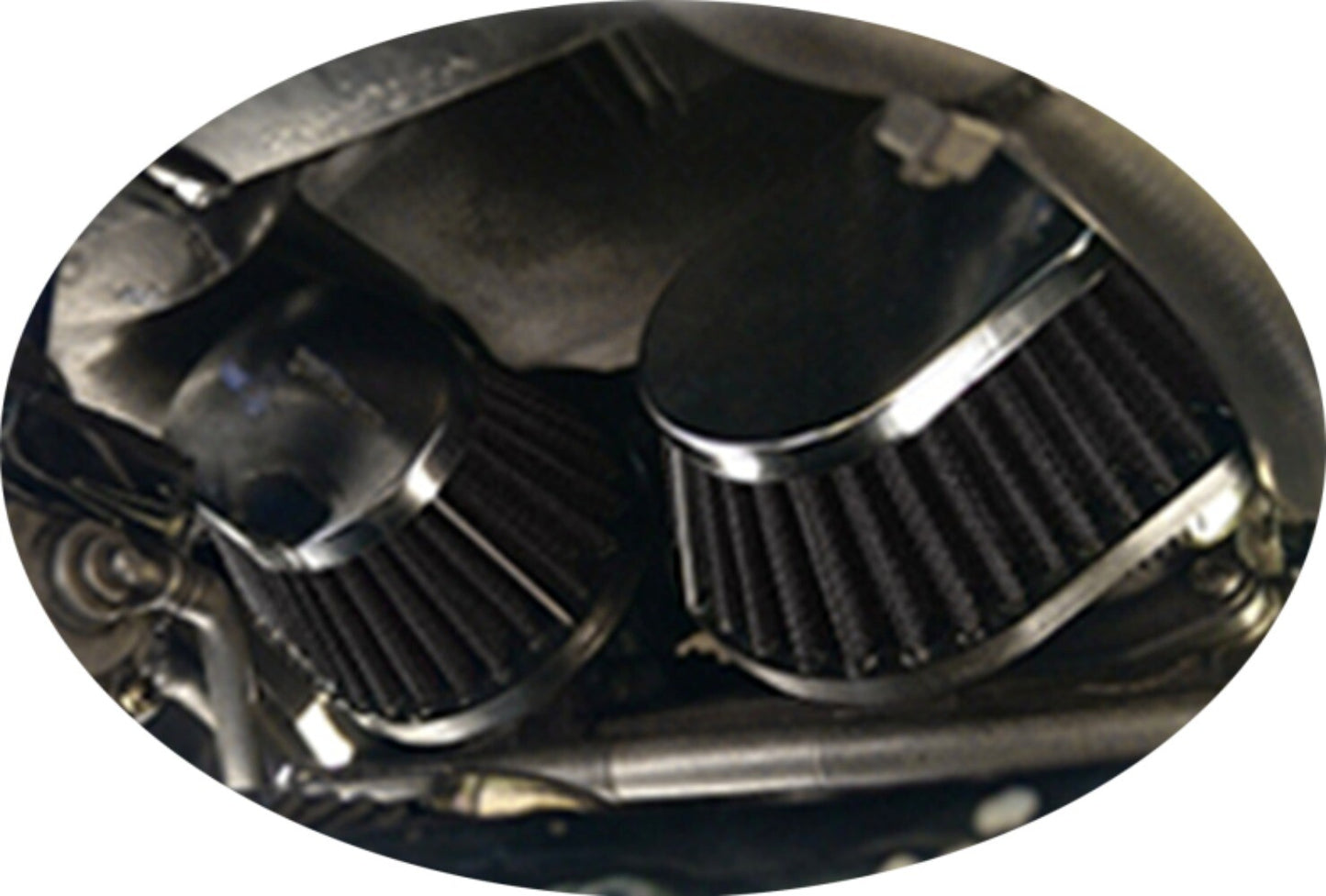 2pcs Air Filter Cleaner 2.15in Motorcycle Cold Air Intake High Flow Cone Filter n