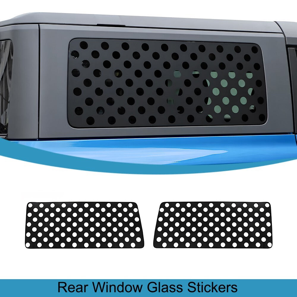 Rear Window Glass Stickers Decal Trim for Ford Bronco 2021 2022 2023 2024 2-Door