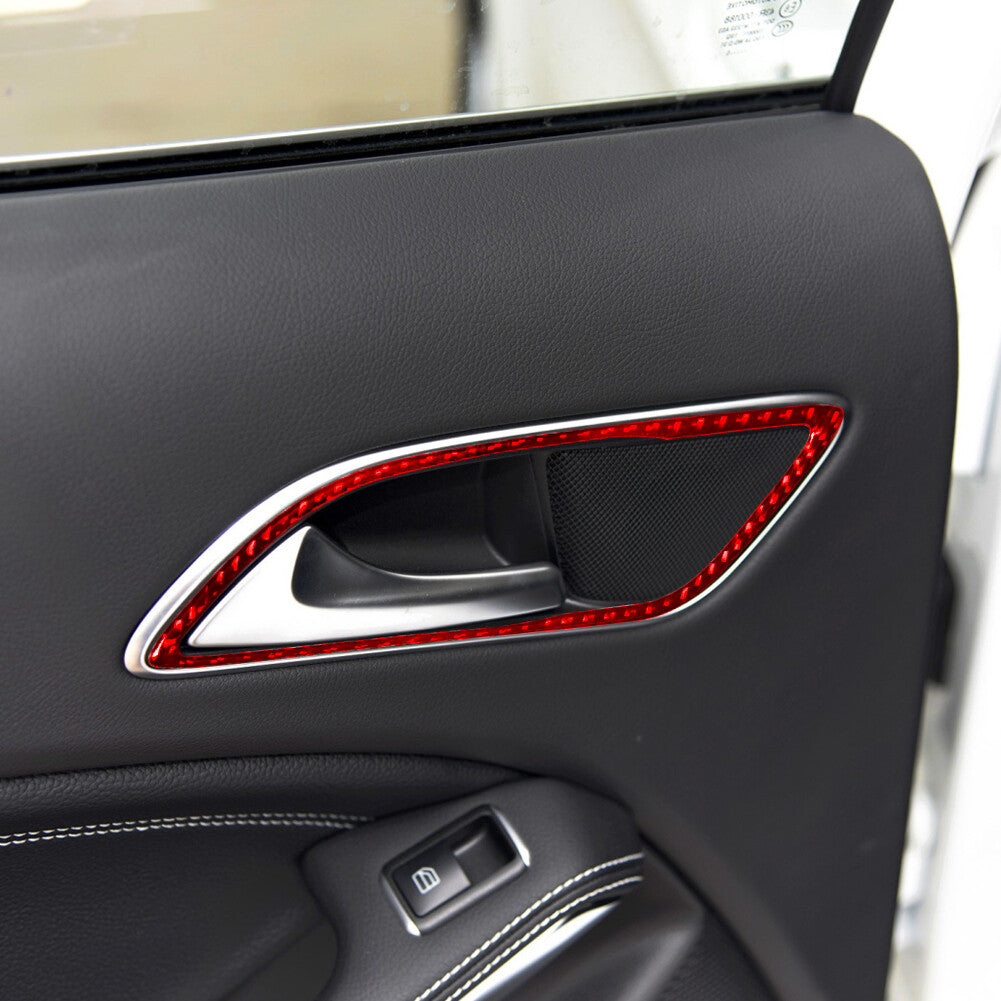 4Pcs Carbon Fiber Door Handle Panel Cover Trim for Mazda MX-5 Miata 2009-2015 v