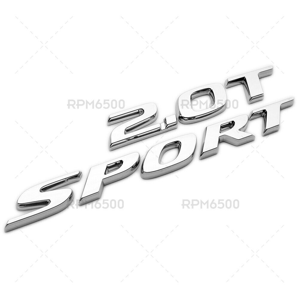 SET for Honda 2.0T Sport Luggage Rear Trunk Lid Logo Badge Nameplate Emblem Chrome