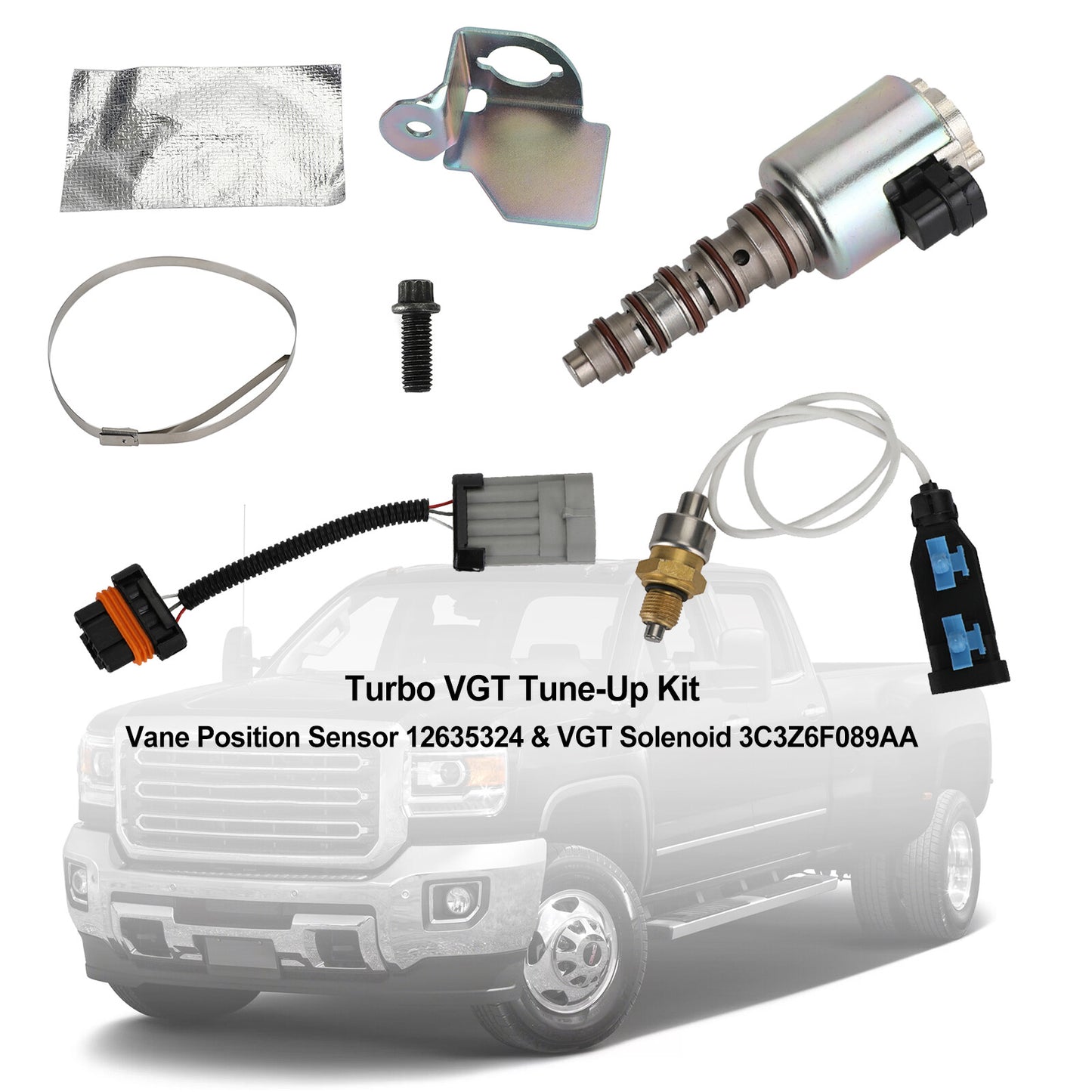 Turbo VGT Adjustment Kit, Blade Position Sensor 12635324, VGT Solenoid Valve 3C3Z6F089AA
