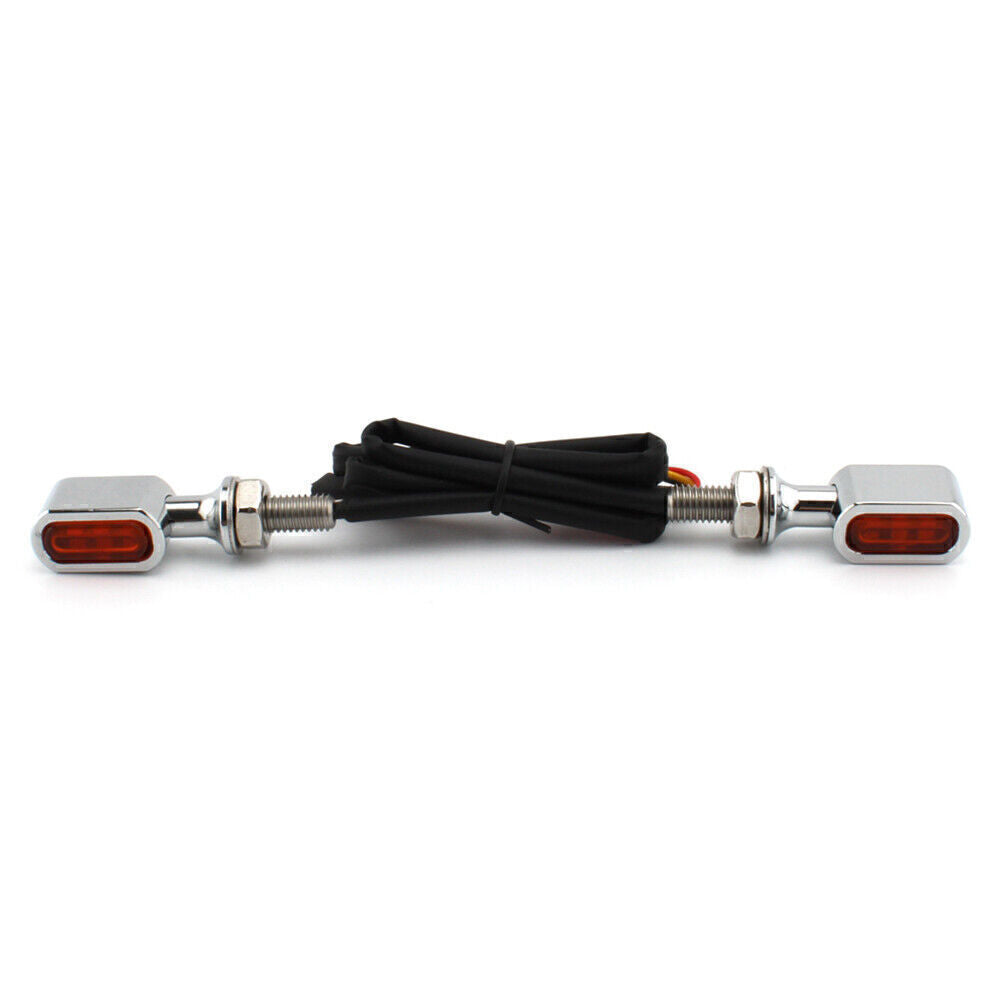 for Mini LED Turn Signal Light Indicator Blinker for Harley Cafe Racer Amber Lens Q