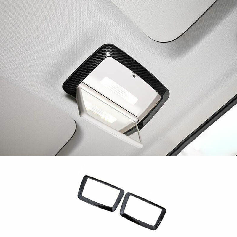 for BMW 5 Series 2018-2021 2022 ABS Carbon Fiber Rear Makeup Mirror Frame Trim